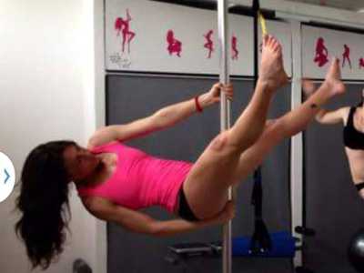 Marilena si allena in palestra